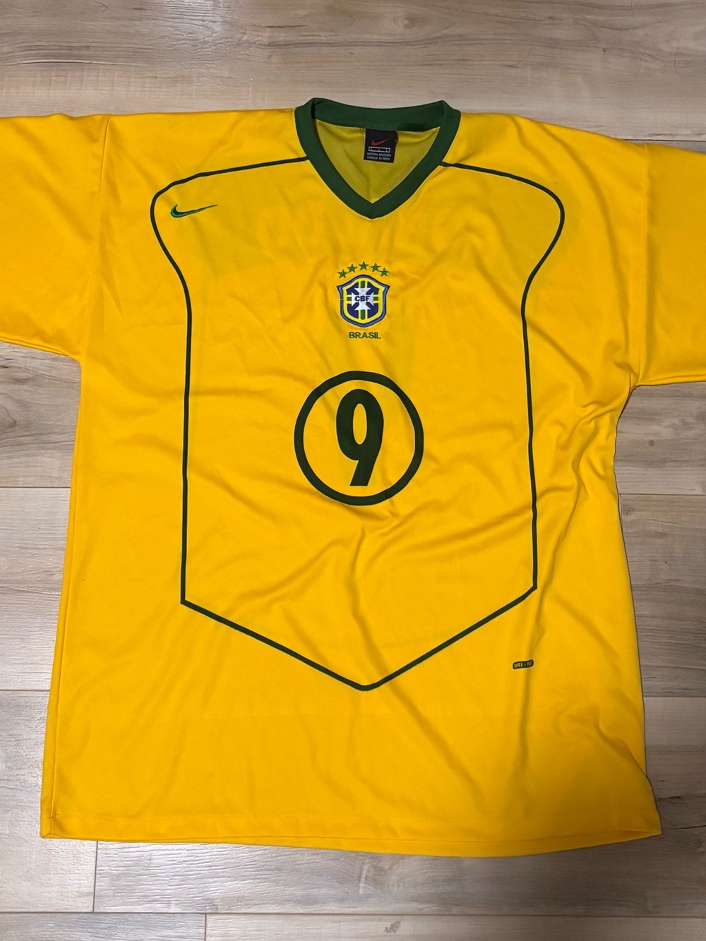 MEN RONALDO BRAZIL BRASIL NATIONAL 2000/2002 FOOTBALL SOCCER SHIRT JERSEY SIZE L - Picture 1 of 4